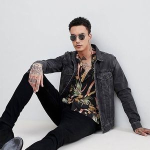 AllSaints Hanalei Hawaiian Short Sleeve Shirt Sz L